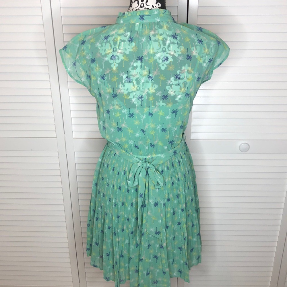 Lauren Conrad Sheer Palm Tree Dress & Slip Size 4 - Picture 3 of 8